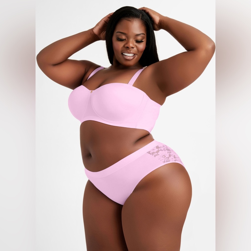Ashley Stewart 6 Way Convertible Butterfly Bra ( Pink / Purple )